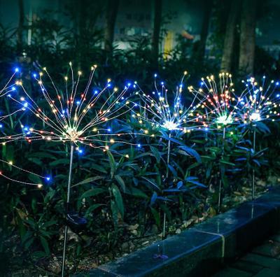 China Outdoor Solar Garden Lights Holiday Decorative Outdoor Waterproof Light Landscape Fireworks Meteor Solar String Light for sale