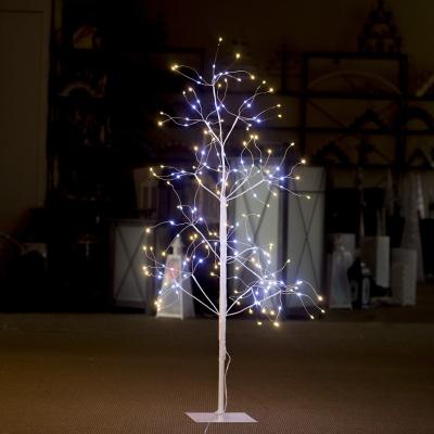 China Best Selling Warehouse Flash RGB Multicolor Cherry Blossoms Copper Artificial Christmas Led Tree Lights for sale