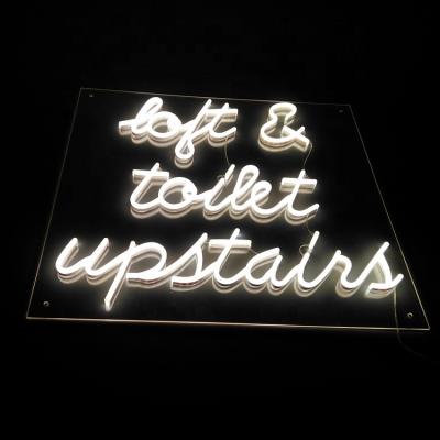 China Decorative Wall Mounted Decorative China DC 12V Custom Acrylic Led Neon Light For Shop Shop Advertising for sale