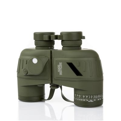 China Army Green Illumination YL1050 LED Prism Distance Measuring Binoculars 10x50 Porro Lens and Prism Binoculars are made of Bak4 optical glass all for sale