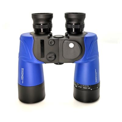 China 7x50 Waterproof Porro Prism Fogproof FMC Blue Binocular With Compass Range Finder For Hunting YBP 12R for sale