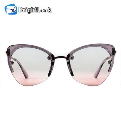 China 2020 summer fashion wholesale new brand color crystal comfort metal and plastic mixed sunglasses for sale