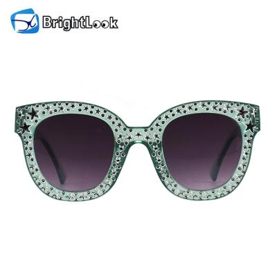 China Ease 2020 New Fashion Custom Printed Hot Selling UV400 Color Diamond Kids Classic Crystal Plastic Sunglasses for sale