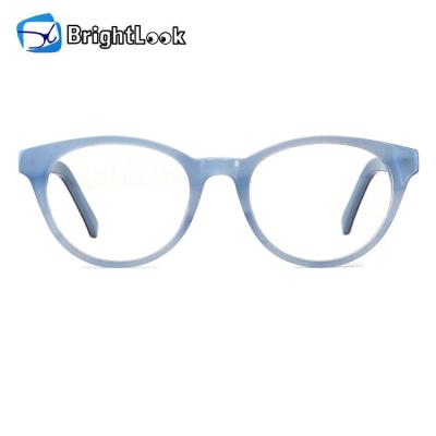 China 2020 Vintage Thin Frame Color Women Men Milky Transparent Acetate Reading Glasses for sale