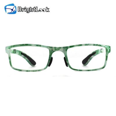 China Brightlook 2020 Slim Classic Square Frame Reading Glass Foldable Rubber Nose Guard and Tips for sale