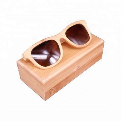 China New High Quality Fashion Brightlook Style Sunglasses Polarized Handmade Bamboo Wooden Frame 100% Glass Frame uv400 With Case for sale