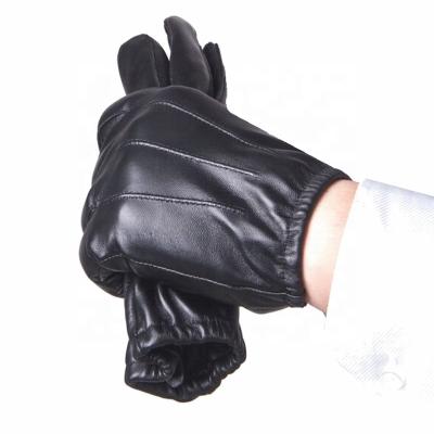 China Wholesale Soft Genuine Sheepskin Men's Black Best Seller Motorcycle Leather Gloves 100% For Daily Gloves High Quality for sale