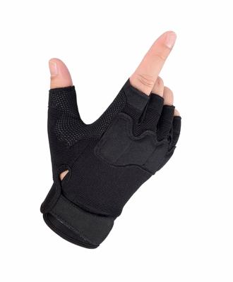 China Wholesale High Quality Mens Outdoor Sports Forces Black Gloves Durable For Half-finger Gloves for sale