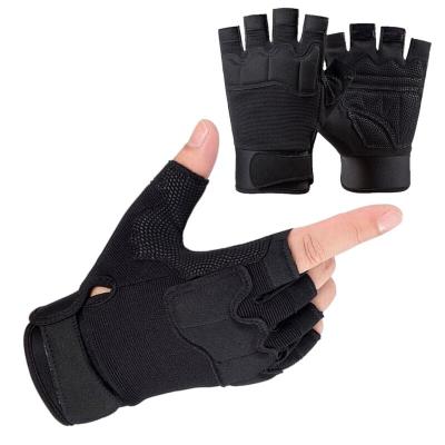 China Wholesale High Quality Durable Mens Black Half-Finger Gloves Special Forces Tactical for sale