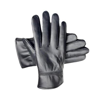 China Wholesale High Quality Durable Men Black 100% Real Cowhide Leather Training Gloves For Winter Warm Gloves for sale