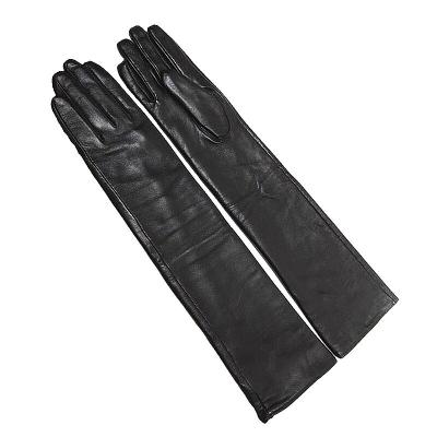 China Wholesale Soft Leather Women's Long Black Party Fashion Gloves 100% 75cm For Opera Evening Gloves Size S/M/L/XL/2XL for sale