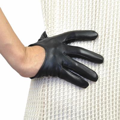 China Fashionable Black 100% Soft Women Style SheepLeather Gloves Half Evening Palm Gloves For Size S/M/L/XL/2XL for sale