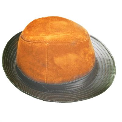 China Wholesale Men's Brown Sheep Sale Daily Life Factory Real Leather Gentleman Hat for sale