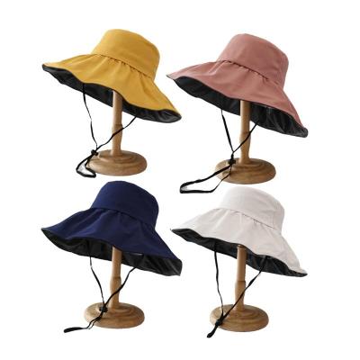 China Wholesale Hot Selling Image Cotton Material Women's Big Brim Fisherman's Hat Sunscreen UV Sunscreen Hat For Women Outdoor Sun Hat for sale