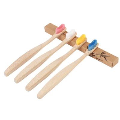 China FSC Disposable Natural Soft Toothbrush Bamboo Toothbrush for sale