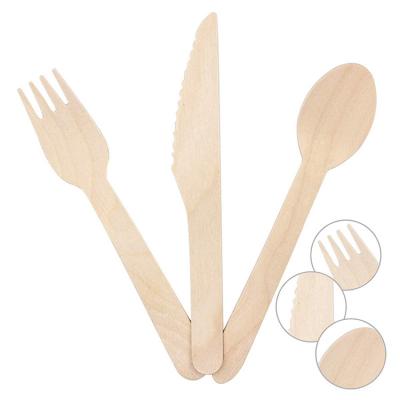 China Custom EXW/FOB/CIF/DDP 140MM Disposable Cutlery Set Wooden Wooden Disposable Cutlery Set for sale