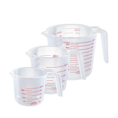 China 250Ml 500Ml 1000ML ml cheap viable transparent measuring cup for cooking liquid measuring for sale