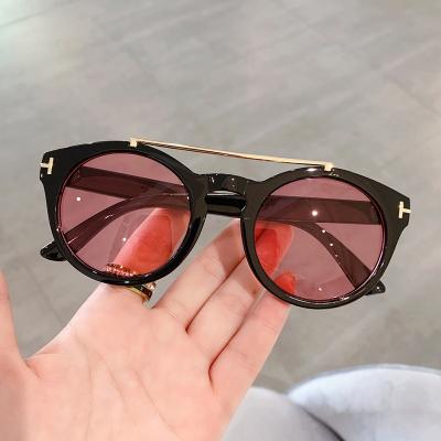 China Fashion round sun glasses for women men uv400 double deck sun glasses summer accessories candy brown yellow yellow color for sale