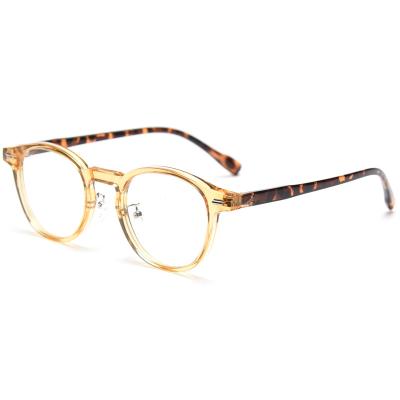 China Retro leopard black round black leopard style optical frames glasses frame tr90 glass frames men women optical glasses frames black brown unisex for sale