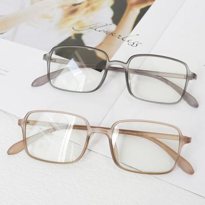 China Ultralight Square Optical Glasses Glasses Frame TR90 For Men Square Clear Optical Glasses Glasses Women Brown Unisex for sale