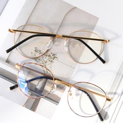 China Optical Eye Glass Men Metal Monocle Frames Men Shape Woman Round Unisex Gold Leopard Glass Optical Eye Accessories for sale