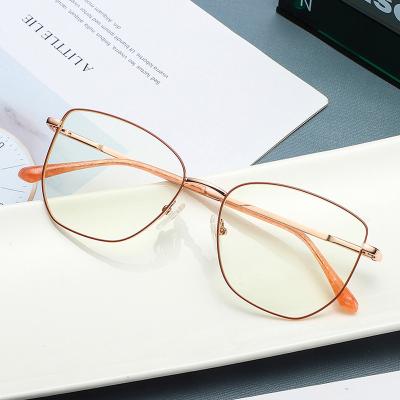 China Clear Glasses Frame Square Female Blue Light Filter Glasses For Women Square Glass Frame Men White Clear Gold Retro for sale