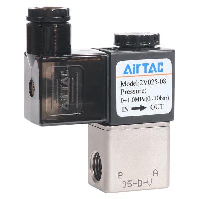 China AIRTAC Universal Liquid Solenoid Valve 2V02506/08AC220V/DC24V 2V025 Integrated Valve Solenoid Valve for sale