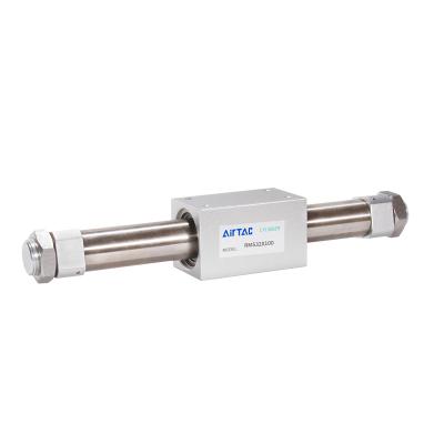 China Stores AIRTAC RMS32*100X150X200X250X300 Aluminum Alloy Cylinder Cylinder Magnetic Coupling Type Air Rodless Stock Type Cylinder for sale