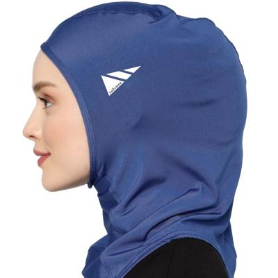 China Customized Sports Logo Fashion Flexibility Smooth Muslim Women Hijabs Sporty Scarves for sale