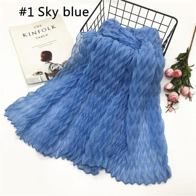 China Cotton Knitted Headscarf Crushed African Islamic USA Style Hijab170x70cm Flat Soft Hijab Shawl Scarf for sale