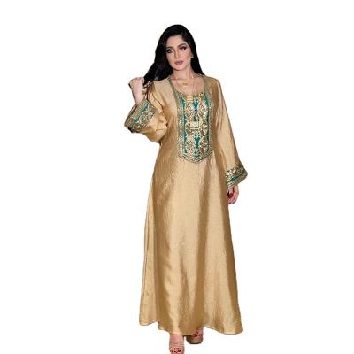 China Jellabiya Oman Morocco Muslim Fashion Women Sequins Dubai Abaya Dress Anti-wrinkle Even Eid Autumn 2021 Arabic Ethnic Arabic Party for sale