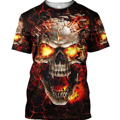 China Skull 3D QUICK DRY T-shirt Printed Shirt Mens 3D Digital Printed Full T-shirt Printed T-shirt for sale