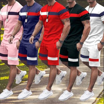 China Wholesale QUICK DRY Gym T-Shirt and Shorts Men Set Summer Two-Piece Shorts Sets Sweated Short Sleeve T-Shirt With Custom Mens T-Shirts for sale