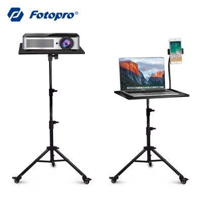 China Waterproof / Shockproof Fotopro Premium Quality Laptop Projector Tablet Multifunctional Flexible Standing Tripod Bracket With Casters for sale