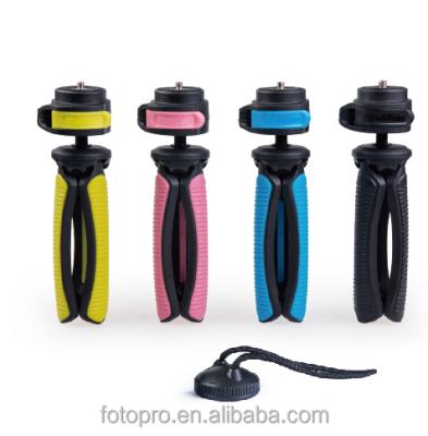 China Colorful Plastic Tabletop Mini Tripod Fotopro Tabletop Tripod Camera Stand Tabletop Smartphone Tripod for sale