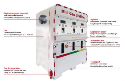 China Apagado automático Protección de sobreposición de la mini estación de combustible Dispensador móvil Diesel en venta