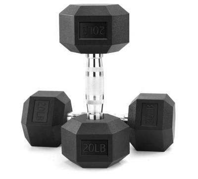 China Body Building Fitness Equipment Hex 5/10/15/20/25Lb ONE STAR Dumbbells Weights Set Solid Steel Dumbbells Set Of 2, PVC Pack Black Coating Dumbbell, Pair for sale