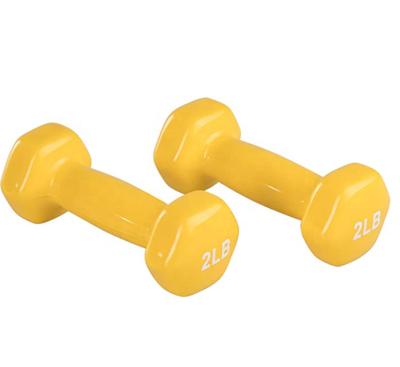 China Home Use ONESTARSPORTS Factory Customized Color Vinyl Dumbbell 0.5kg 1kg 3kg 5kg 10kg Gym Aerobic Women Kids Kids Hex Neoprene Dumbbell Set for sale