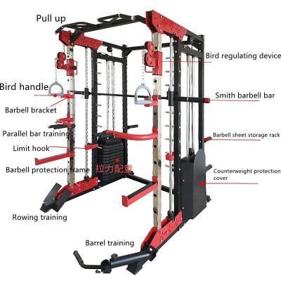 China ONESTARSPORTS Fitness Gym New Smith Machine Functional Trainer Adjustable Equipment for sale