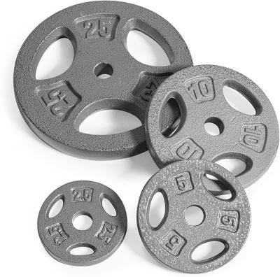 China Commercial Use Gym Weight Plate Bumper 7 Hole One Star Cast Plates for sale