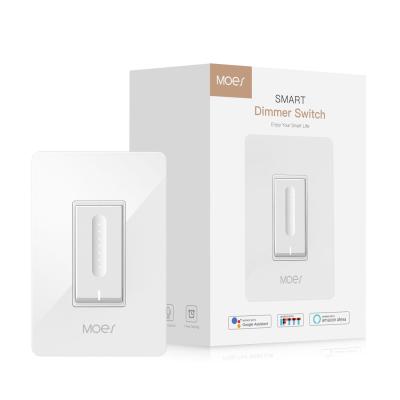 China Anti-fire PC WiFi Smart Light Dimmer Switch Elegantly designed, compatible with home voice assistants for voice control for sale