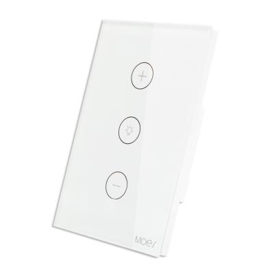 China ABS+Tempered Glass Panel 10A Home Timer Automation Rheostat Controlled Smart Touch WiFi Light Wall Switch for sale