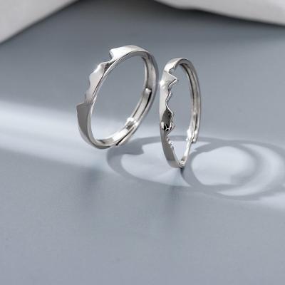 China Ring Resizable 925 Silver Adjustable Size Wedding Rings An Oath Of Love Couples Eternal Rings for sale