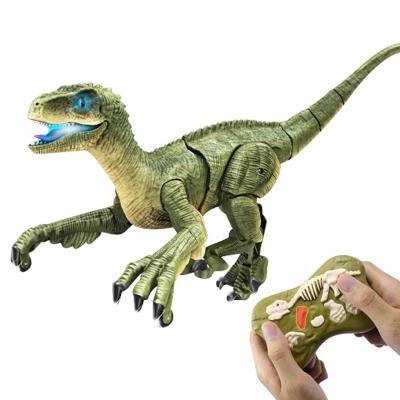 China Amazon Hot Selling Plastic RC Dinosaur Toys Remote Control Walking Simulated Swing Dinosaur Toy For Kids 42.5*20.4*18.4cm for sale