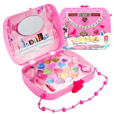 China Gorgeous Princess Makeup Hand Bag Cosmetics Set Toy Kids Makeup for Children 20*6.5*17CM for sale