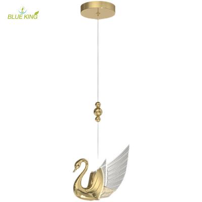 China Modern newcomer mounted gold aliumimun swan acrylic pendant light 4W led dining room table light linear pendant light modern chandelier for sale