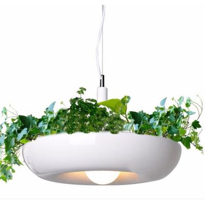 China Modern Italian Round Aluminum White Color Hotel Basin Pendant Lamp Simple Flower Light Fixture for sale