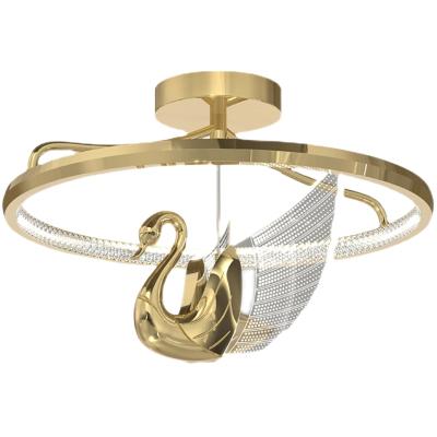 China Swan Ceiling Light Pendant Lamp Outdoor Mounted Indoor Chandelier Led Side Light European Modern Iron Led Ceiling Lamp Living Room Ceiling Lamp for sale