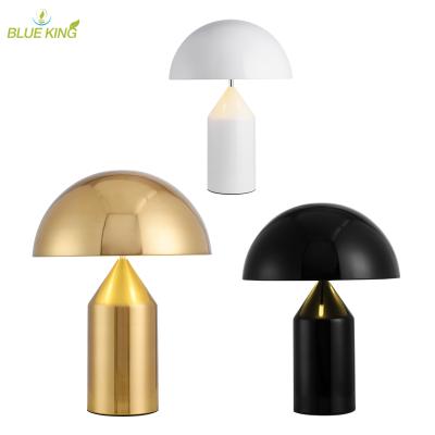 China Hot Sale Modern Indoor Decoration China Factory Restaurant Table Light Mushroom Table Lamp For Study Bedroom Gold Led Lights for sale