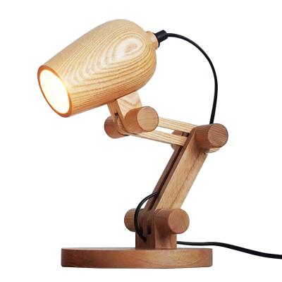 China Contemporary Decoration Lighting Vintage Edison Bulb Study Hotel Table Lamp Modern Wooden Table Lamp With Button Switch for sale